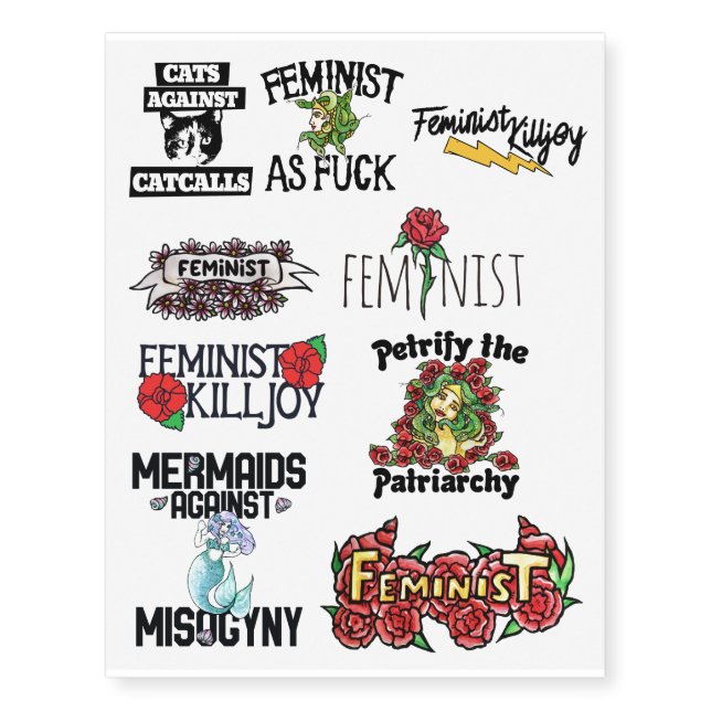 Feminist Funpack Temporary Tattoos (Front)