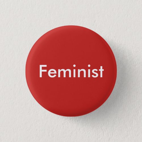 feminist girl power round button