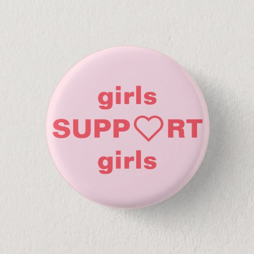 feminist girl power round button