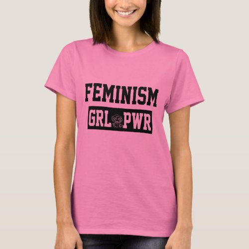 feminist girl power t_shirt feminist bold grl pwr