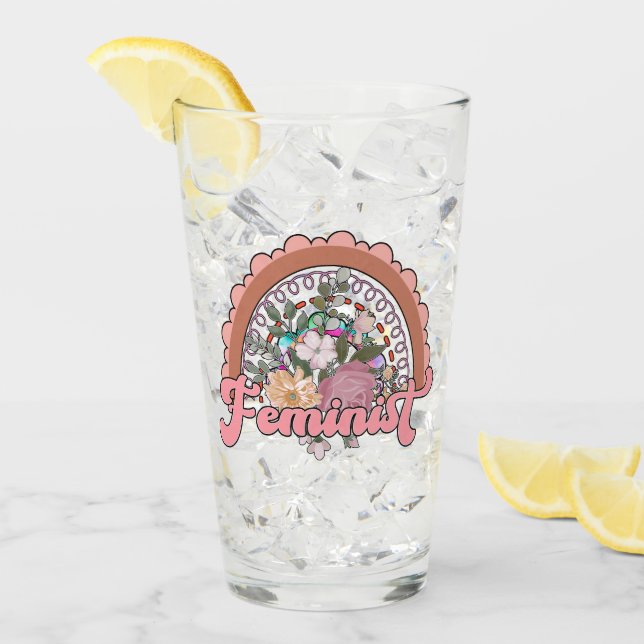 Feminist Glass Tumbler (Front Ice)