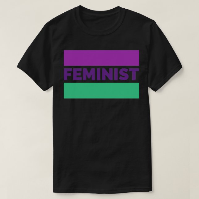 Feminist in suffragette colors T-Shirt (Design Front)