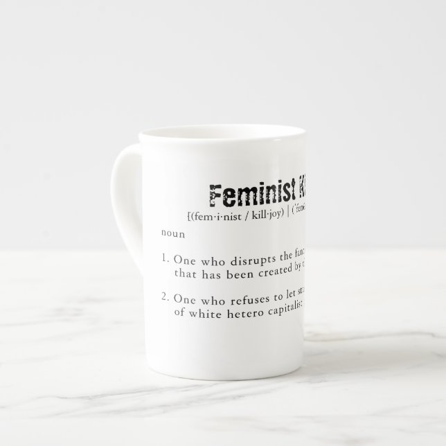 Feminist Killjoy bone china mug (Front Left)