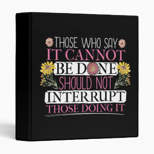 Feminist Leader Empowered Women 3 Ring Binder