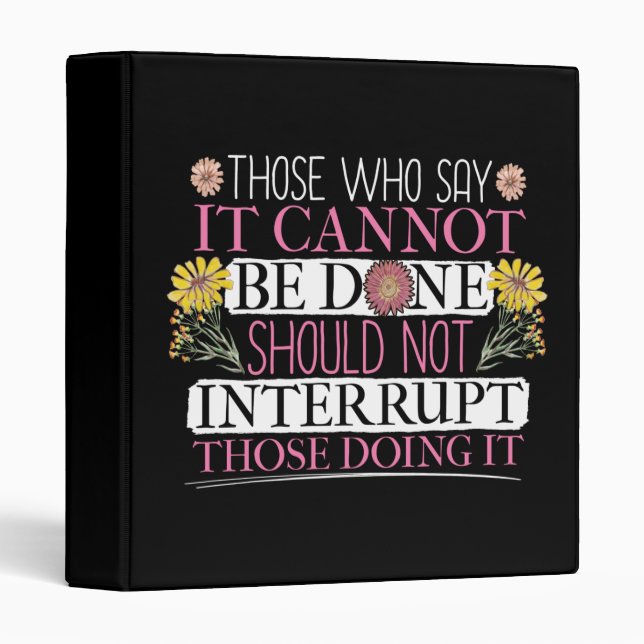 Feminist Leader Empowered Women 3 Ring Binder (Front/Spine)