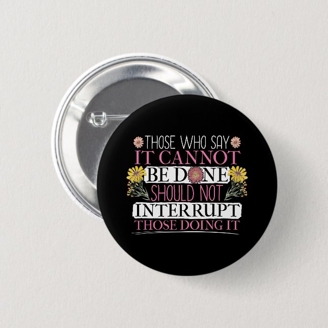 Feminist Leader Empowered Women Button (Front & Back)