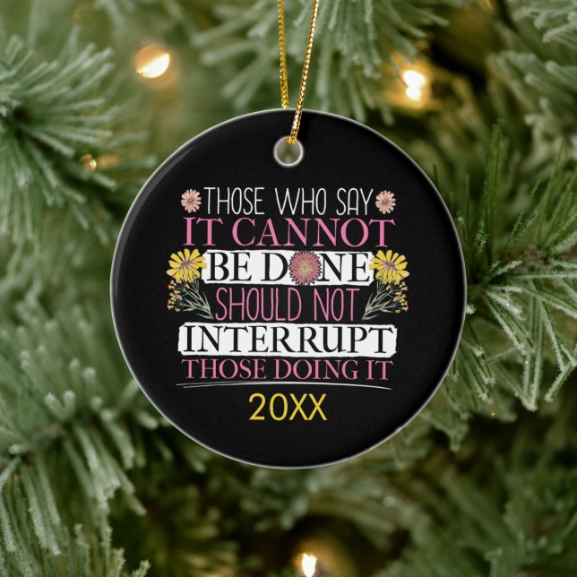 Feminist Leader Empowered Women Ceramic Ornament (Tree)