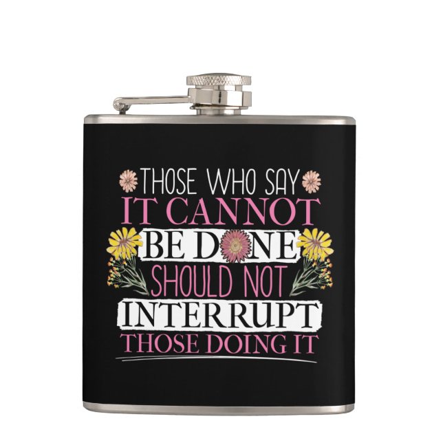 Feminist Leader Empowered Women Flask (Front)