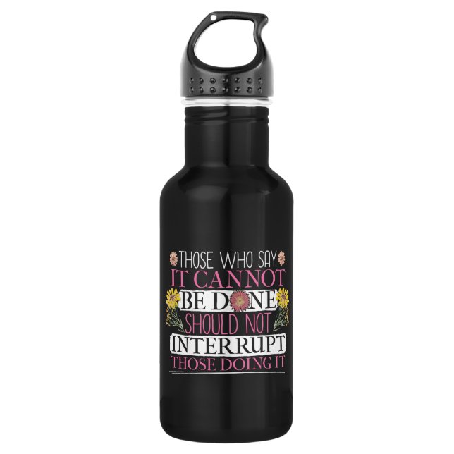 Feminist Leader Empowered Women Stainless Steel Water Bottle (Front)