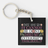 Never Dull Your Sparkle Quote, Girly Pink Glitter Keychain