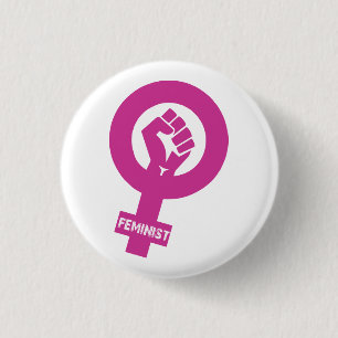 Feminist Logo Button