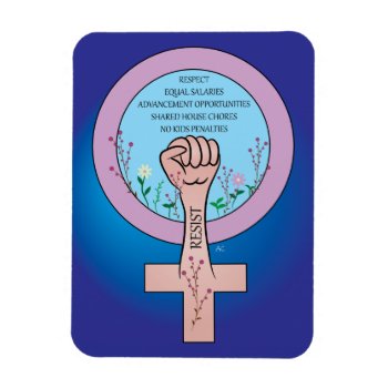 Feminist Magnet by ArianeC at Zazzle