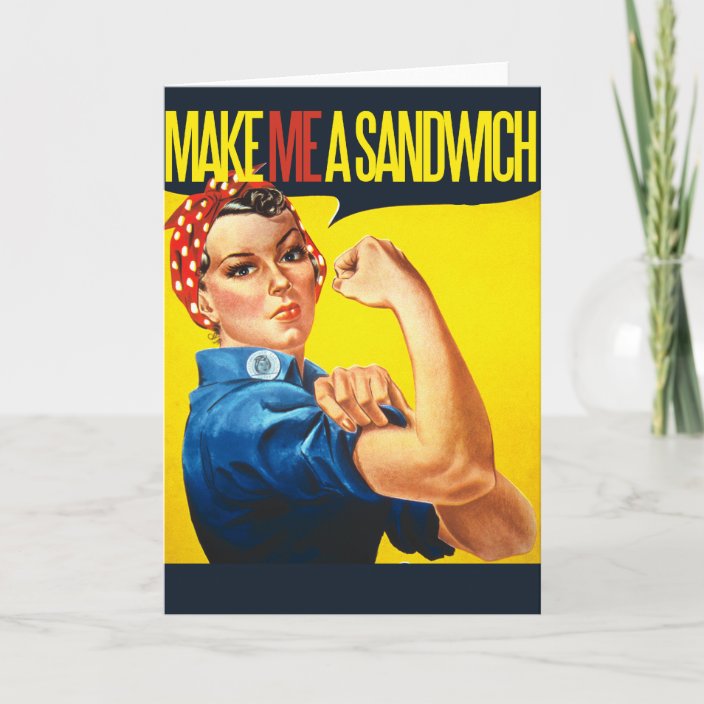 Feminist Make Me A Sandwich Card