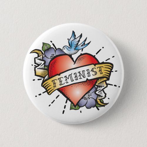 Feminist Pinback Button Feminist Pinback Button