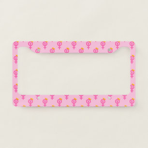 Feminist Pink License Plate Frame