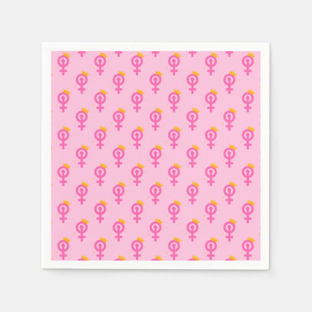 Feminist Pink Napkins (Front)