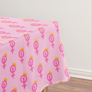 Feminist Pink Tablecloth