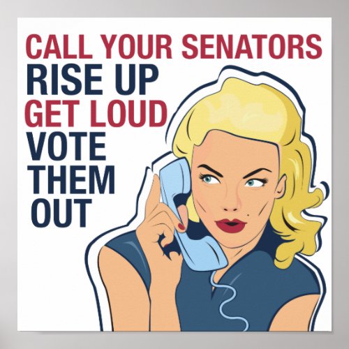 Feminist Political Activist Democrat Women Voter Poster