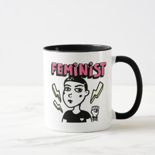 Feminist Pop Art Girl Mug