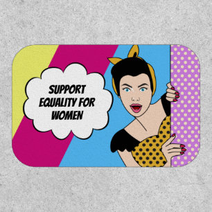 Feminist Pop Art Support Equality for Women Retro Patch