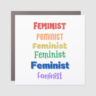 feminist pride car magnet