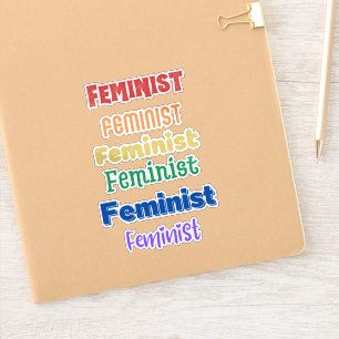 feminist pride - fun font - transparent background sticker