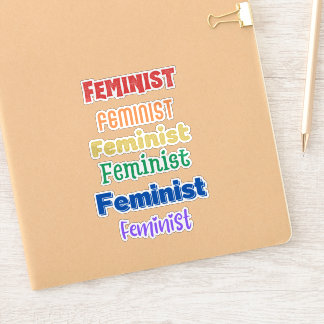 feminist pride - fun font - transparent background sticker