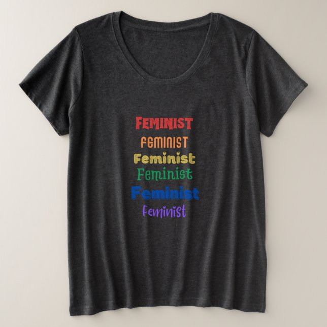 feminist pride "plus size" t-shirt  (Design Front)