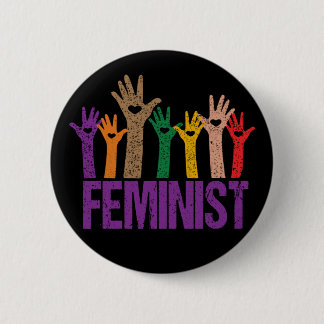Feminist Protest Hands Button
