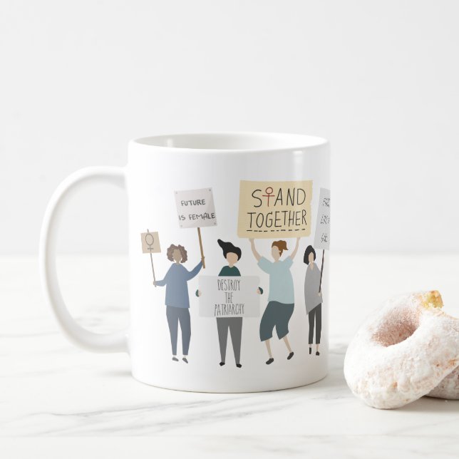 Feminist Protest Mug (With Donut)