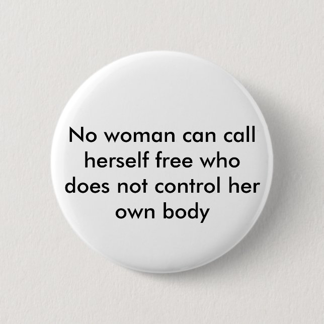 Feminist quote button (Front)