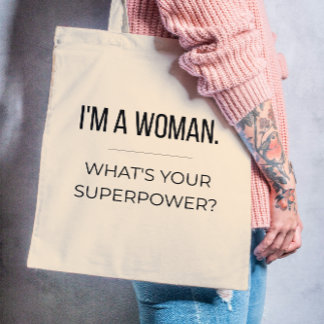 Feminist Quote Tote Bag, Empowering Gift for Women Bag