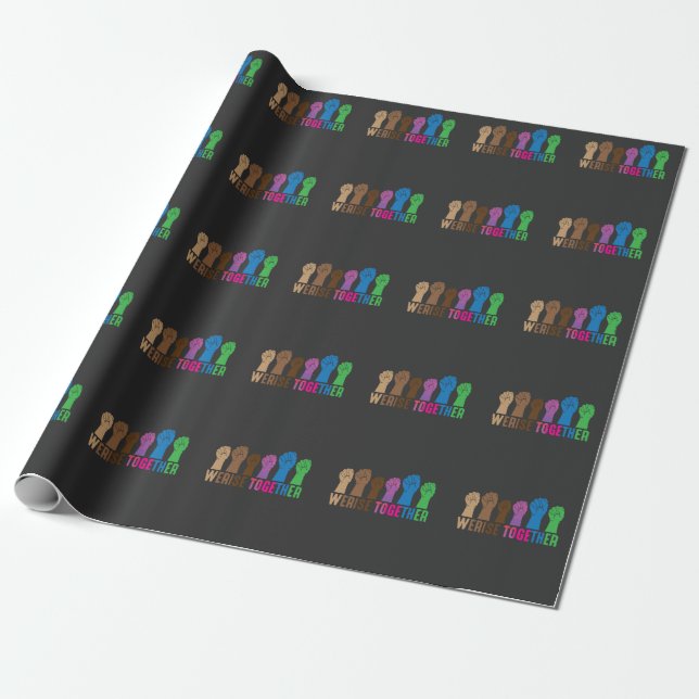 Feminist Resistance Human Equality Social Justice Wrapping Paper (Unrolled)
