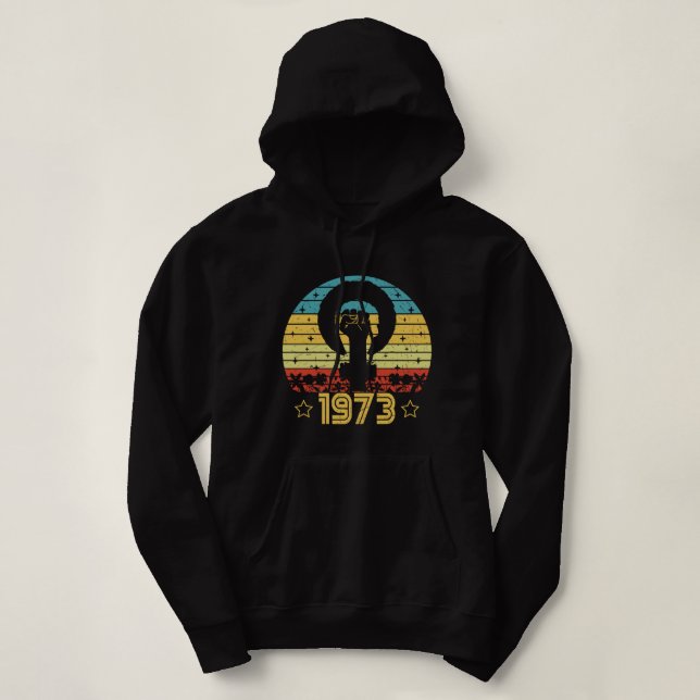 Feminist Roe V Wade Rights 1973 Hoodie (Design Front)