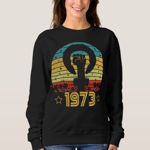 Feminist Roe V Wade Rights 1973 Sweatshirt