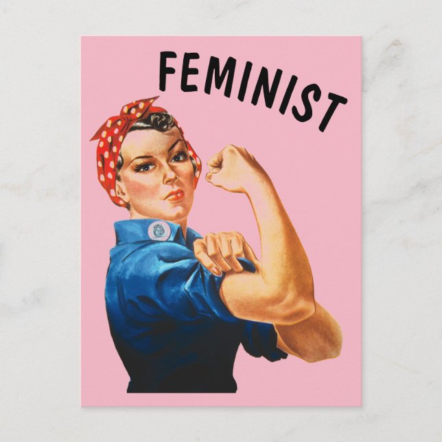FEMINIST ROSIE THE RIVETER POSTCARDS (Front)