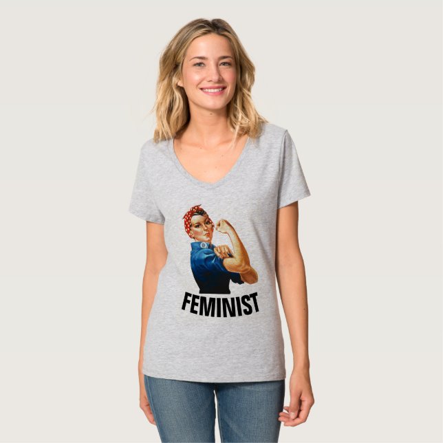 FEMINIST, Rosie the Riveter T-shirts (Front Full)