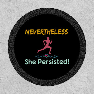 Feminist Runner Nevertheless She Persisted Patch