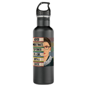 Feminist Ruth Bader Ginsburg RBG Quote Girl With B Stainless Steel Water Bottle