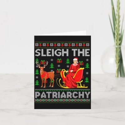 Feminist Ruth Bader Ginsburg Rbg Xmas Sleigh The P Card