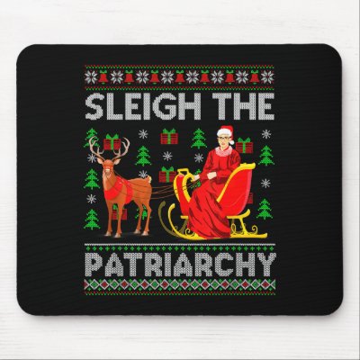 Feminist Ruth Bader Ginsburg Rbg Xmas Sleigh The P Mouse Pad