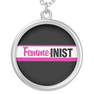 Feminist Silver Plated Necklace