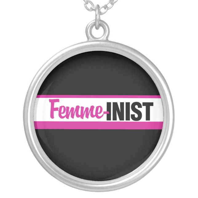 Feminist Silver Plated Necklace (Front)