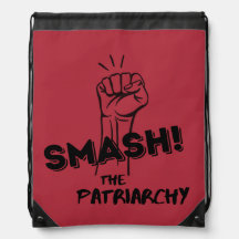 feminist - Smash the Patriarchy - red