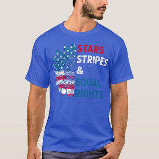 Feminist Stars Stripes Equal Rights American Flag T-Shirt