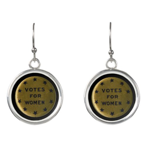 Feminist Suffrage Pin 19th Amendment Collectable Earrings