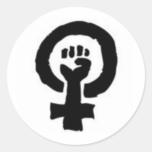 Feminist Symbol Classic Round Sticker (Front)