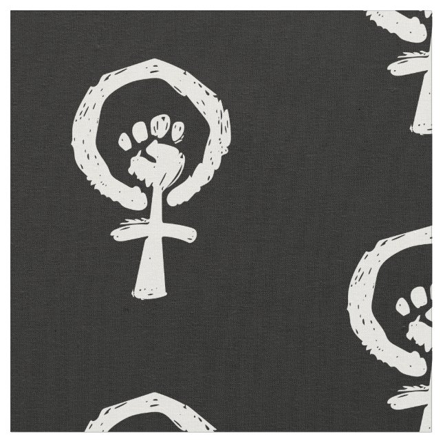 Feminist symbol fabric (Close Up)