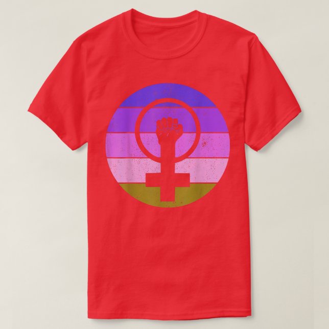 Feminist Symbol Female Equality Woman Up Feminism  T-Shirt (Design Front)