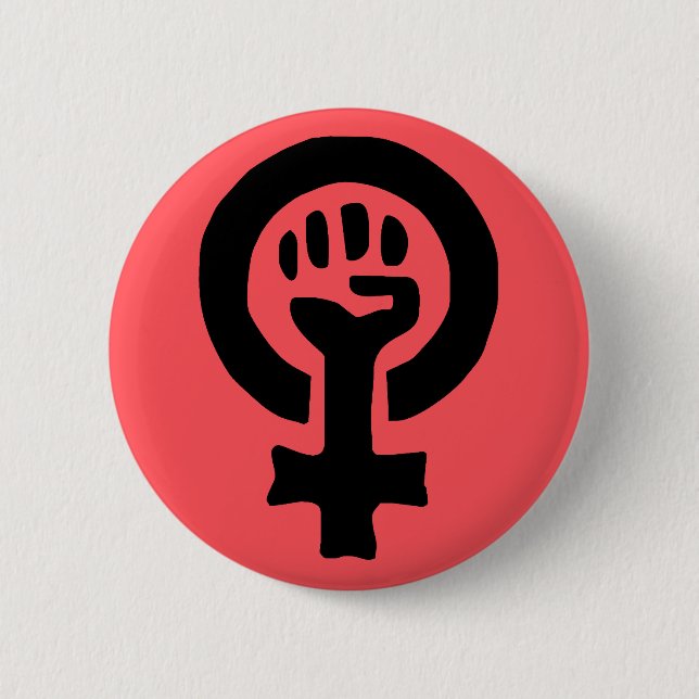 Feminist Symbol Logo Button (Front)